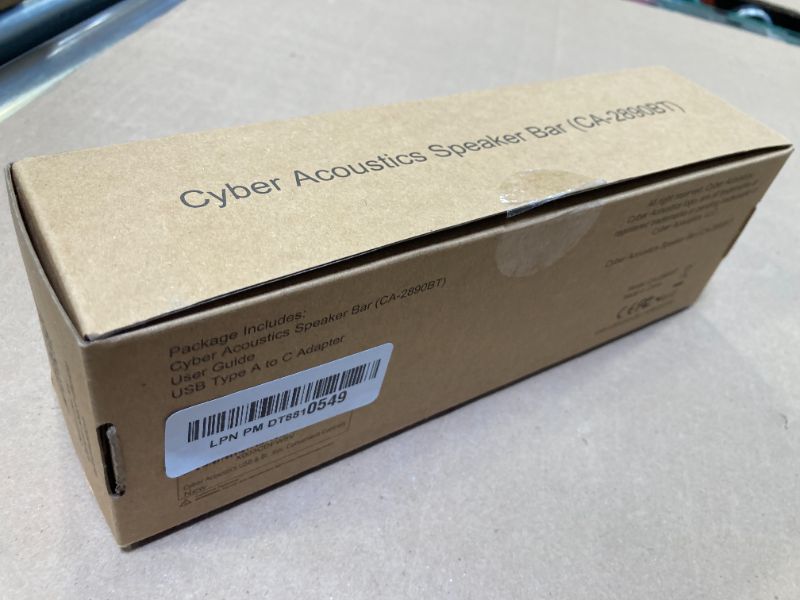 Photo 1 of Cyber Acoustics USB & Bluetooth Speaker Bar (CA-2890BT) – USB Powered Speaker with Speakerphone for PC and Bluetooth to Simultaneously Connect to Smartphones, Clamps to Monitor, Convenient Controls