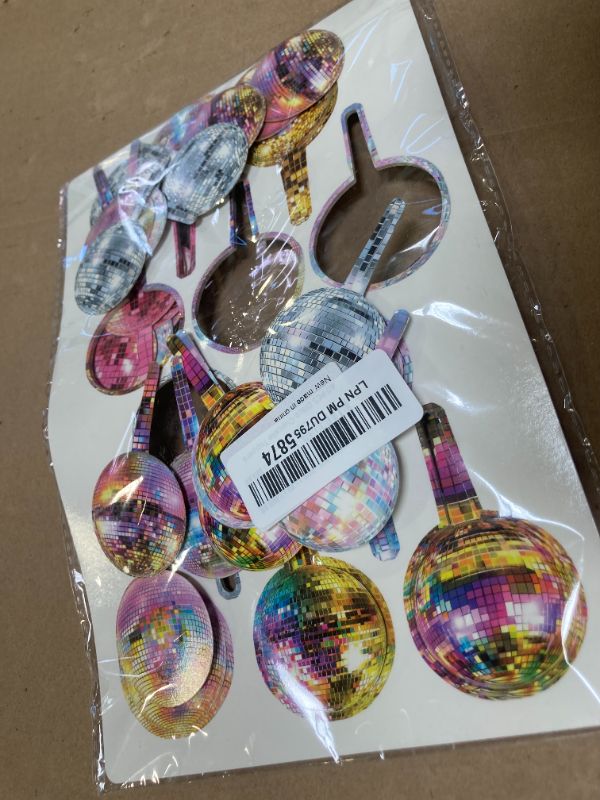 Photo 1 of 40 PCS Disco Cupcake Toppers