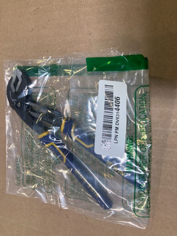 Photo 1 of IRWIN VISE-GRIP Tools GrooveLock Pliers, V Jaw, 6-inch (4935351), Black, Blue Yellow, Silver, 6"