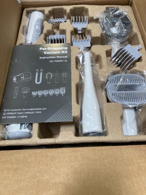 Photo 1 of Sweetcrispy Professional Pet Grooming Vacuum Kit with Cordless Low Noise Dog Clippers, 2.5L Cup, 3 Suction Modes, and 5 Groomer Tools for Cats, Dogs and Other Animals Hair Trimmer