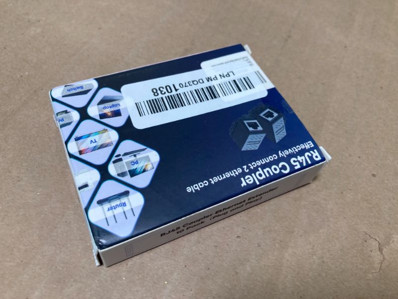 Photo 1 of QINGLER RJ45 Cat6 Coupler Ethernet Extender Connector, 10 Pack in line Coupler Cat7 Cat6 Cat5e Cat5 Ethernet Cable Extender Female to Female Black