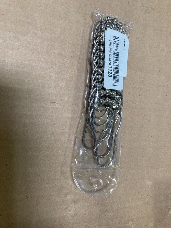 Photo 1 of Uigos Shower Curtain Hooks Rings, Rust-Resistant for Bathroom Shower Rods Shower Hooks - Set of 12, Chrome