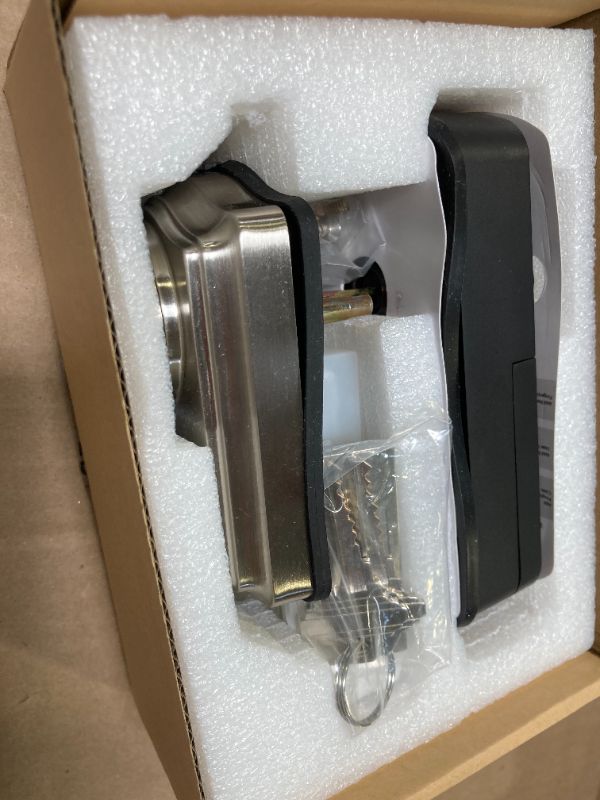 Photo 1 of 52HZ Fingerprint Door Lock, Keyless Entry Door Lock with Code, Voice Guidance Electronic Keypad Deadbolt Smart Locks for Front Door, Anti-Peeping Password, Auto Lock, Easy to Install, Satin Nickel