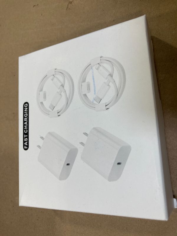 Photo 1 of iPhone Charger Fast Charging,[Apple MFi Certified] 2Pack 20W Type C Fast Charger Block with 6FT USB C to Lightning Cable Compatible for iPhone 14/13/12/11 Pro Max/Xs Max/XR/X,iPad