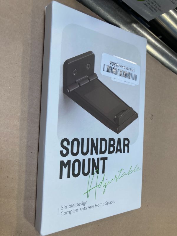 Photo 1 of ELETIUO Soundbar Mount,Universal Dual Soundbar Wall Brackets Hold up to 30 Lbs, Adjustable & Extendable from 3.5”-6.1”,Compatible with Samsung,Vizio,Sony,Vizio,LG,JBL and More Sound Bars,Black