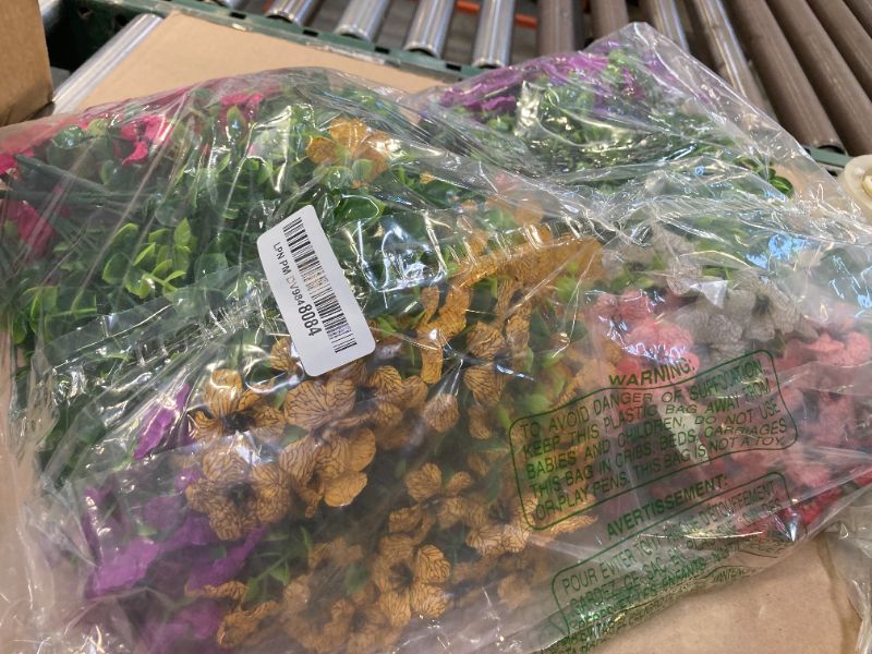 Photo 1 of 20 Bundles Artificial Flowers for Outdoor Fake Plants for Spring Decoration,Faux Eucalyptus Flowers for Planter UV Resistant Lifelike for Home Porch Garden?7 Color?