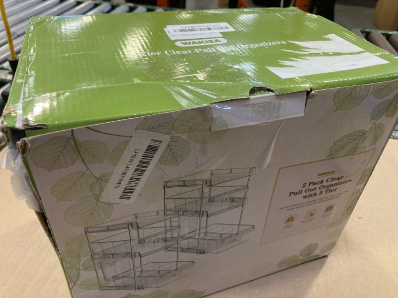 Photo 1 of Clear Acrylic Bathroom Organizers 2 Sets 3 Tier, Pull Out Organizer and Storage with 2 Cups, Slide Out Drawer Storage Container with 6 Dividers, Multi-Purpose Bathroom Organizer, Kitchen Under Sink Organizer