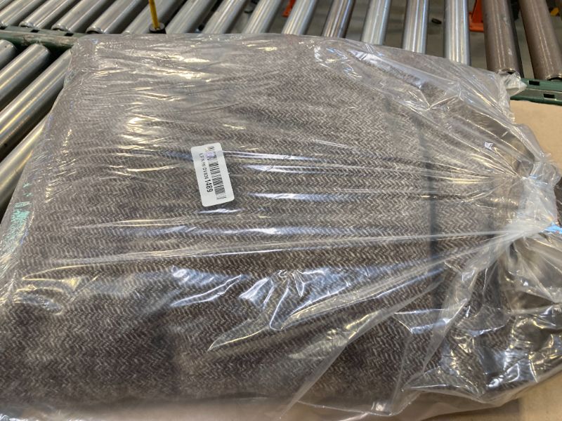 Photo 1 of Spencer & Whitney Bed Throws - Wool Blanket, Brown Herringbone, Queen Size