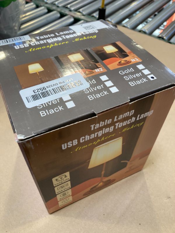 Photo 1 of Rechargeable Battery Powered Table Lamp, Wireless LED Lamps, Cordless Touch Lamps, Stepless Dimmable Bedside Lamps, Night Lamp for Bedroom, Dinning Room, Kitchen Decor, Office (Black)