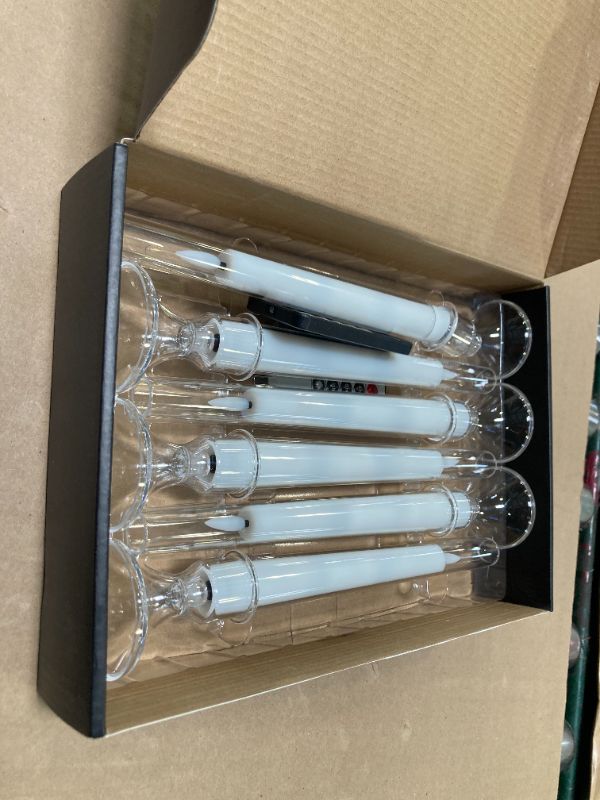 Photo 1 of kakoya Upgraded Flameless Taper Candles with Remote,6 PC Acrylic Battery Operated Candles with CandleSticks?Flickering Led Window Candles for Home Table and Wedding Decor?White?