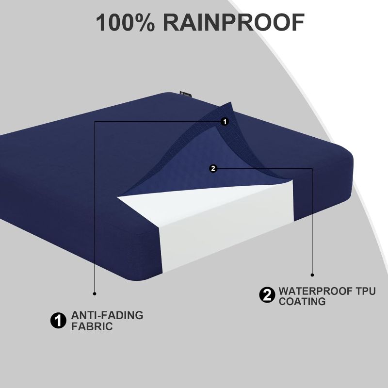 Photo 1 of Favoyard Outdoor Chair Cushion 16 x 17 x 3 Inch Rainproof  