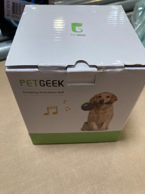 Photo 1 of PETGEEK Interactive Dog Ball, Squeaky Toys with Music and Recording, Rechargeable Vibrating Dog Ball for Small/Medium/Large Dogs, Enrichment Toys for Dogs to Keep Them Busy(Gray)