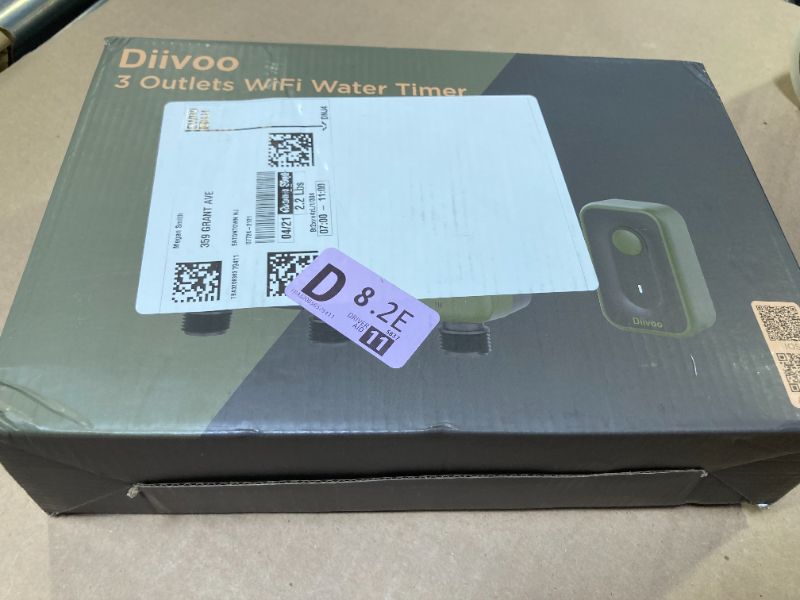 Photo 1 of Diivoo WiFi Sprinkler Timer 3 Zone, Smart Water Hose Timer Compatible with Alexa and Google, Remote Control Irrigation, Automatic Manual Watering, Rain Delay, for Garden, Yards and Lawns (2.4Ghz Only)