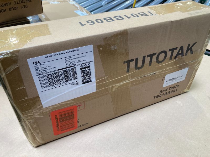 Photo 1 of TUTOTAK Small Side Table, Narrow End Table, Bedside Table, Couch Side Table with Wheels for Living Room or Bedroom, Brown TB01BB061