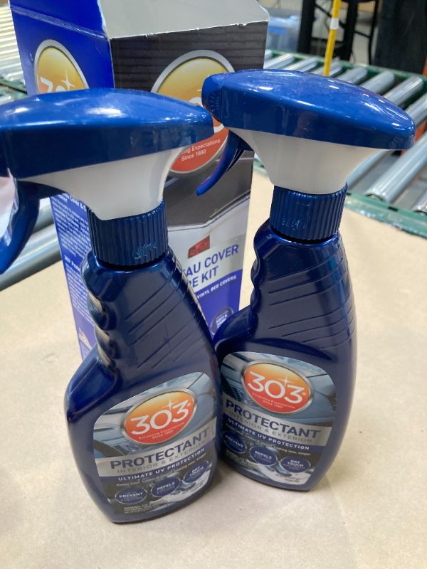 Photo 1 of 303 Products 30510 Convertible Vinyl Top Cleaning and Care Kit - Cleans And Protects Vinyl Tops - Includes Tonneau Cover And Convertible Top Cleaner 16 fl. oz. + Automotive Protectant 16 fl. oz.,,Blue