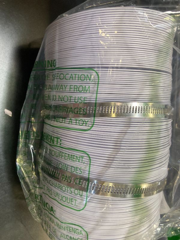 Photo 1 of Hon&Guan 5 Inch Duct -16 FT White PVC and Aluminum Ducting for Heating Cooling Ventilation and Exhaust