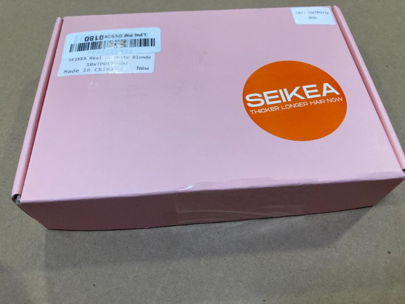 Photo 1 of SEIKEA Hair Toppers for Women Real Human Hair, 10" Clip in Bangs Hand-tied Base 1.4 * 2.2inch Natural Realistic with Thinning Hair with Wispy Bangs White Blonde