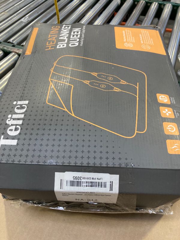 Photo 1 of Tefici Electric Heated Blanket Queen Size, Dual Control Super Cozy Soft 2-Layer Flannel 84" x90" Heating Blanket with 3 Heat Levels & 8 Hours Auto Off,ETL&FCC Certified,Home Office Use,Camel