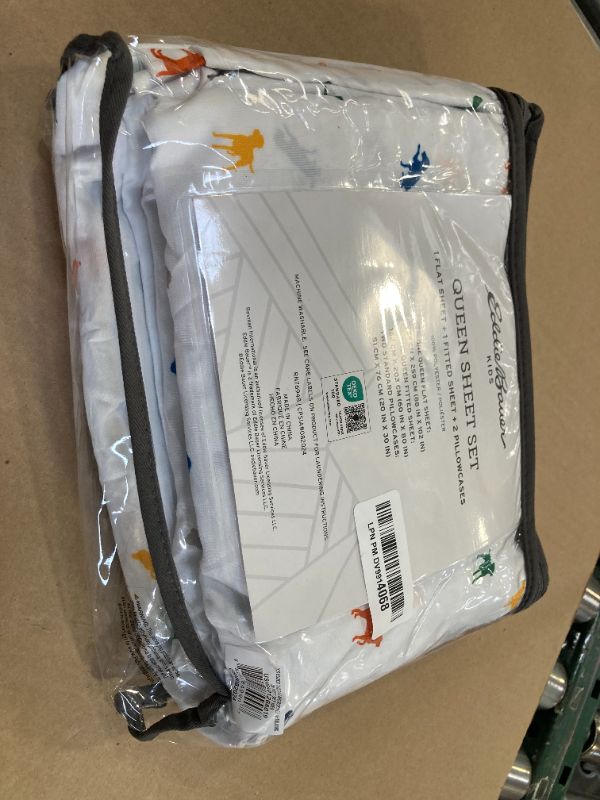 Photo 1 of Eddie Bauer Kids - Queen Sheets, Stain Resistant Kids Bedding, Ideal for Toddler Bedding Set (Buddy The Dog White, Queen)