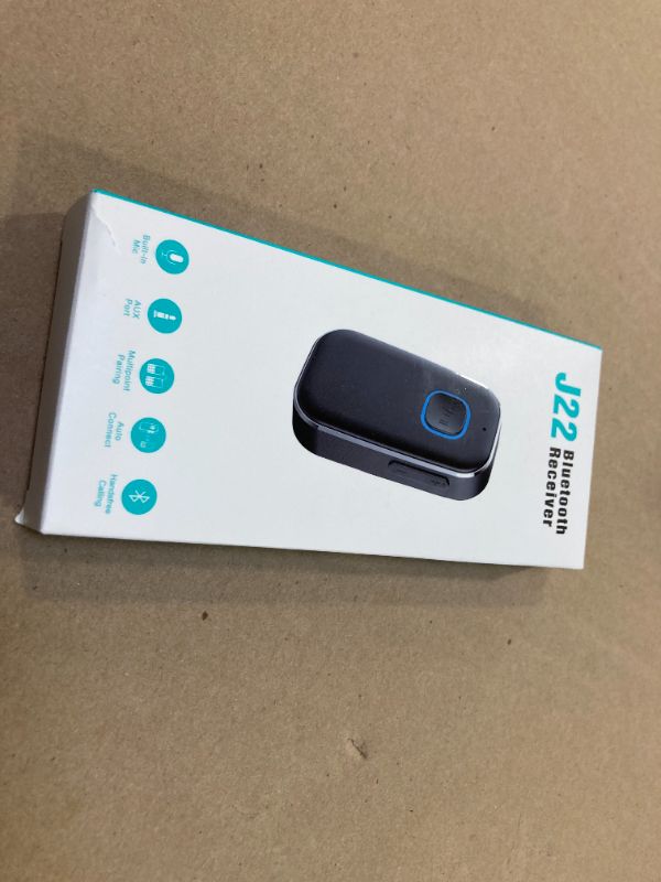 Photo 1 of COMSOON Bluetooth AUX Adapter for Car, Noise Reduction Bluetooth Receiver for Music/Hands-Free Calls, Wireless Audio Receiver for Home Stereo/Speaker, 16H Battery Life/Dual Connect (All Black)