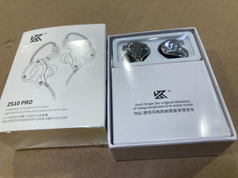 Photo 1 of Linsoul KZ ZS10 Pro, 4BA+1DD 5 Driver in Ear Monitor, HiFi Wired Earbuds, Gaming Earbuds, Hybrid IEM Earphones with Stainless Steel Faceplate, Detachable Cable for Musician(with Mic, Purple)