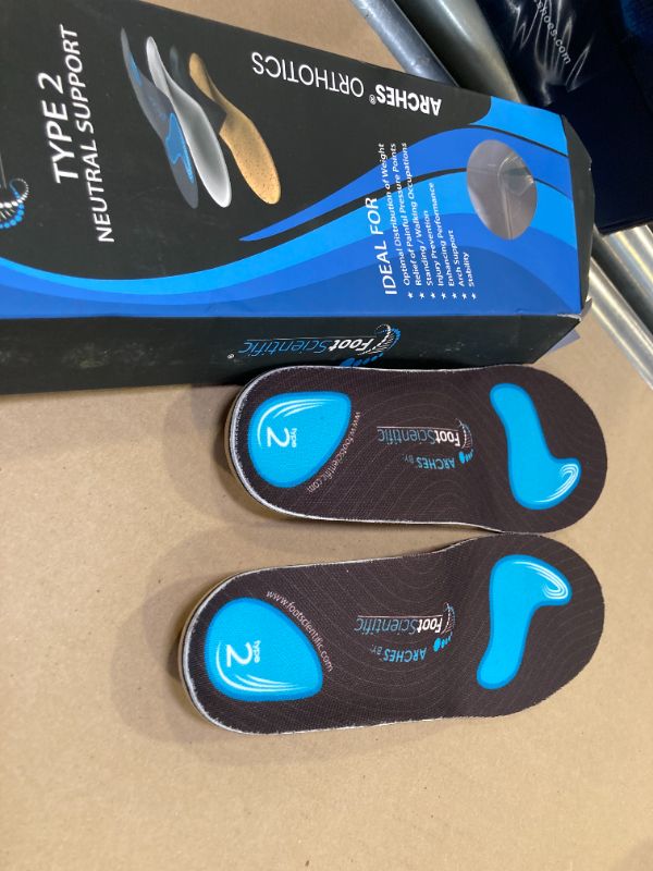 Photo 1 of FootScientific® Arches Type 2 (Neutral Support) Orthotic Shoe Insoles, Men’s Size 10-10.5 / Women’s Size 12-12.5