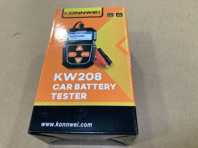 Photo 1 of KONNWEI KW208 12V Car Battery Tester, 100-2000 CCA Load Tester Automotive Alternator Tester Digital Auto Battery Analyzer Charging Cranking System Tester for Truck Marine Motorcycle SUV Boat