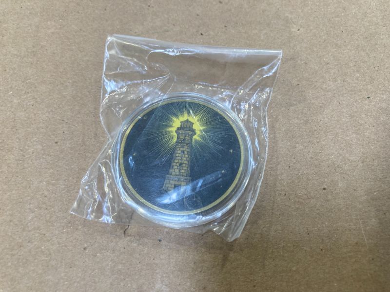 Photo 1 of Shining Lighthouse in The Dark Sobriety Coin - Guiding Light Through Darkness Inspiration Token AA Medallion Sober Gifts