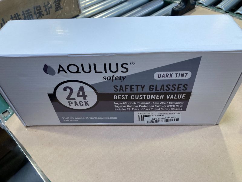 Photo 1 of Aqulius 24 Pack of Tinted Safety Glasses (Bulk 24 Pack of Protective Shaded Safety Sunglasses For Men & Women) UV Resistant Eye Protection - Perfect for Construction, Outdoor Work, Shooting & More