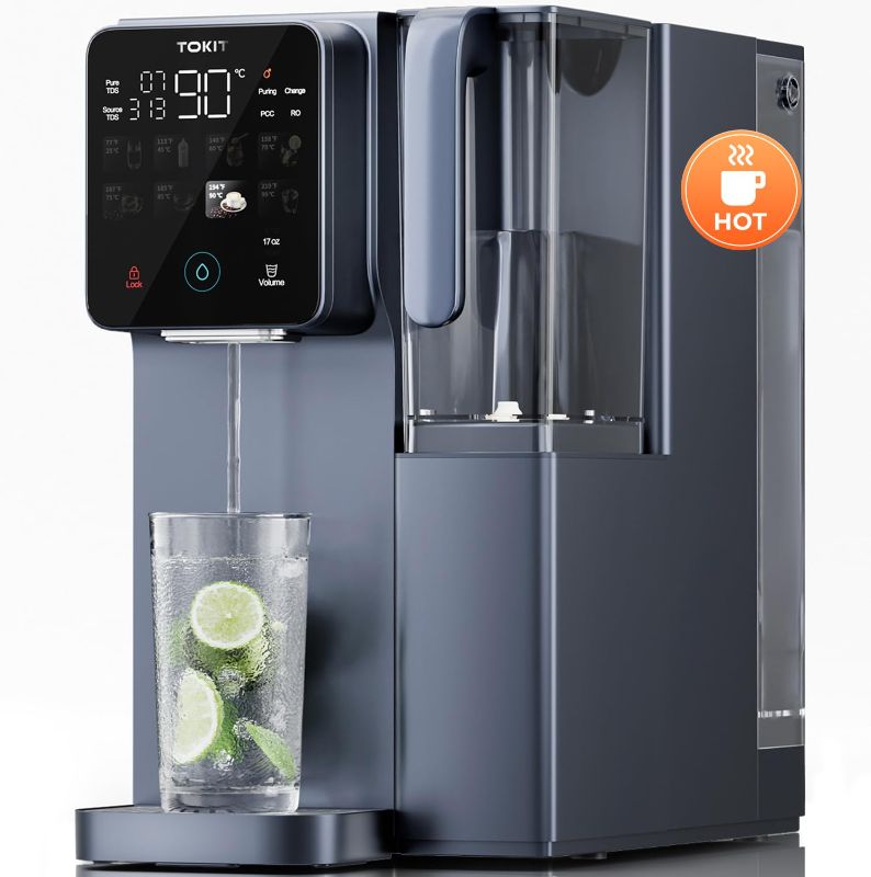 Photo 1 of TOKIT T1 Pro Reverse Osmosis Water Filter Countertop, NSF/ANSI 58, RO Whole House Water Filter System with Alkaline Remineralization Filter and Instant Heating Tech, No Installation
