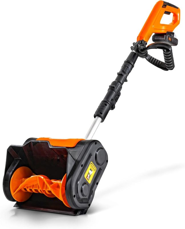Photo 1 of SuperHandy Cordless Snow Shovel, 20V 2Ah Electric Snow Thrower - Lightweight, 10"x5" Clearing Path, 25 ft Throwing Distance, 300 lbs/Min Snow Capacity (2024)
