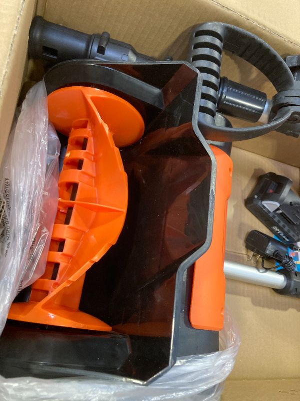 Photo 1 of SuperHandy Cordless Snow Shovel, 20V 2Ah Electric Snow Thrower - Lightweight, 10"x5" Clearing Path, 25 ft Throwing Distance, 300 lbs/Min Snow Capacity (2024)
