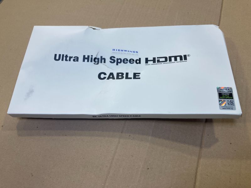Photo 1 of 10K 8K HDMI 2.1 Cable 2-Pack 6.6FT, Highwings Certified 48Gbps Ultra High Speed Slim HDMI Cord,Support 4K@120Hz 8K@60Hz, HDCP 2.2&2.3, Dynamic HDR,eARC,DTS:X, Compatible with Roku TV/HDTV/PS5/Blu-ray