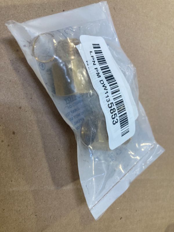 Photo 1 of 3/8 Inch Female to 1/4 Inch Male Reducer Adapter, NPT Brass Pipe Fittings Adapter, Brass Reducer Pipe Extension Connector, Pack of 2
