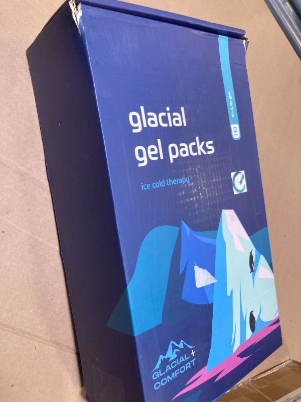Photo 1 of Glacial Comfort Gel Ice Pack for Back Pain - (21" x 13") Reusable Cold Pads for Hip, Knee, Shoulder Injuries, Muscle Strains, Migraine & Postpartum Recovery with Flex Technology - Compression Pad.
