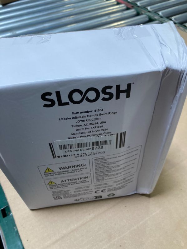 Photo 1 of SLOOSH 4 Pack Pool Floats, Pool Tube for Kids Swim Rings Inflatable Tubes, Donut Floatie Ring Water Toys for Swimming, Summer Beach Party (Donut)