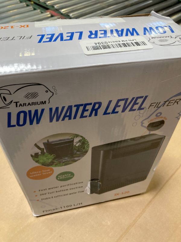 Photo 1 of 290GPH Turtle Tank Filter for 20-55 Gallon, Turtle Filter Low Water Level Available and Flow Adjustable, Turtle Water Filter for Shrimps Amphibians Turtle Tank Saltwater Freshwater Crystal Clear