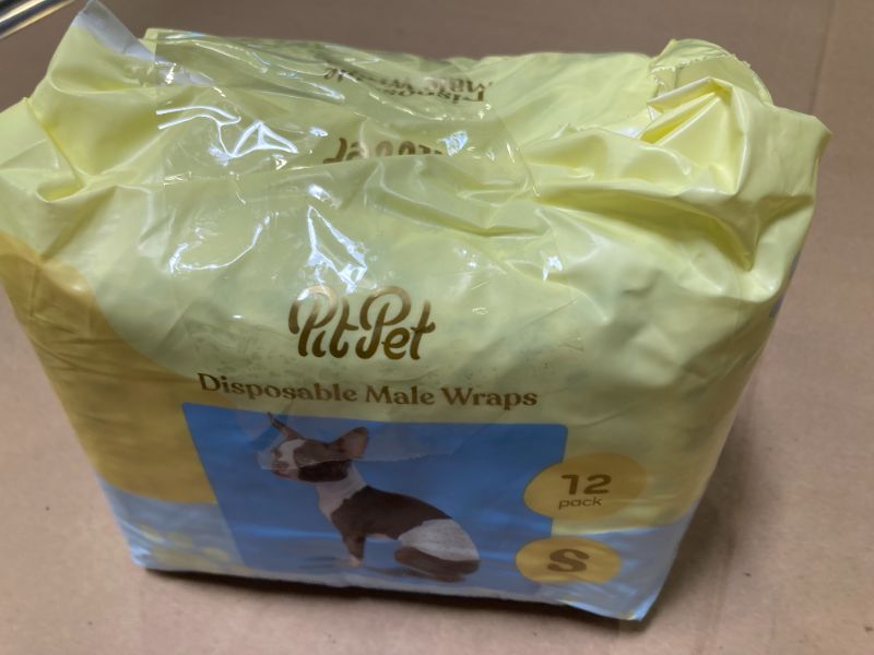 Photo 1 of S---Comfortable Male Dog Diapers - 12-Pack Super Absorbent Disposable Male Dog Wraps- FlashDry Gel Technology, Wetness Indicator Doggie Diapers- Leakproof Belly Wraps for Incontinence, Excitable Urination