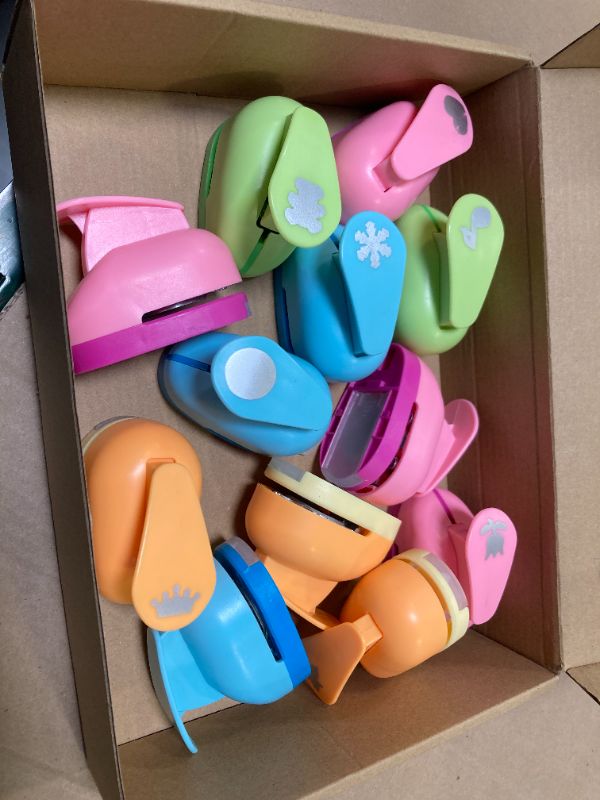 Photo 1 of Motipuns Punch Set, 12 PCS 1 Inch Hole Punch Shapes Hole 