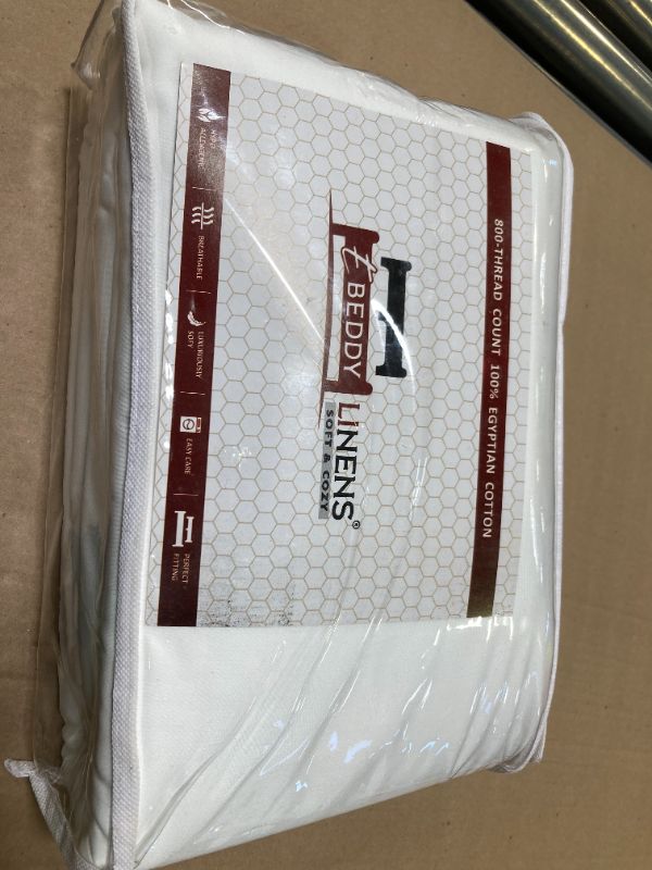 Photo 1 of eBeddy Linens Duvet Cover Set Queen Size 90x90 Inch 100% Cotton Soft and Breathable 3 Pieces (1 Duvet Cover & 2 Pillow Shams) Premium Bedding Collection Zipper Closure & Corner Ties, White Solid