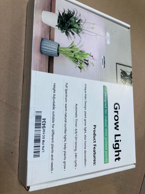 Photo 1 of LORDEM Black Full Spectrum LED Grow Light, 72 LEDs, 4 Brightness Settings, Auto On/Off Timer, Height Adjustable, Ideal for Large Plants