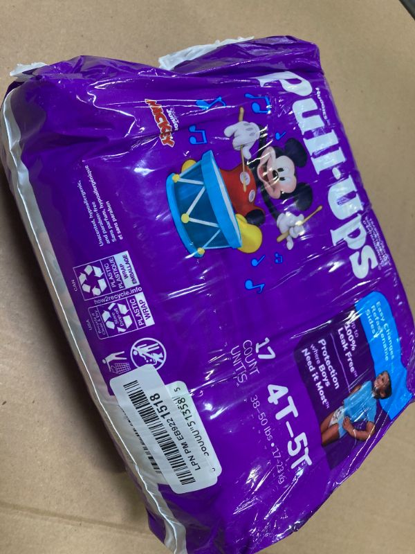 Photo 1 of Pull-Ups Boys' Potty Training Pants, Size 4T-5T Training Underwear (38-50 lbs), 17 Count