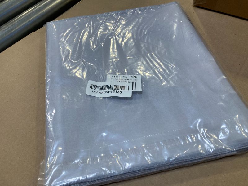 Photo 1 of BDDC Silver Table Runner 12x108 Inch - 4 Pack Satin Table Runners, Smooth Table Runner for Party Wedding Banquets Birthday