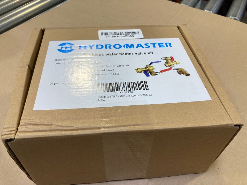 Photo 1 of HYDRO MASTER Tankless Water Heater Service Valve Kit with Pressure Relief Valve 3/4-Inch IPS Isolator Clean Brass