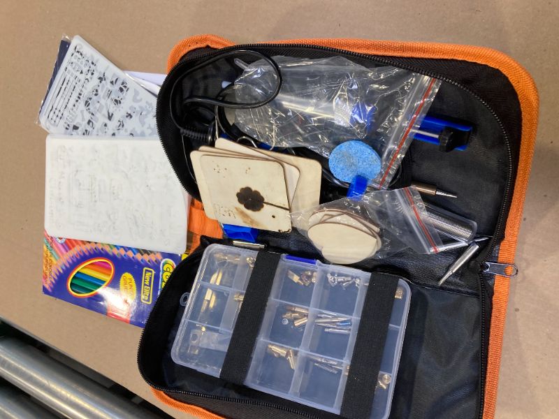 Photo 1 of 116pcs Wood Burning Kit, Professional Wood Burning Tool with Soldering, DIY Creative Tools Adjustable Temperature 220~480? Wood Burner Soldering Pen for Embossing/Carving/Soldering & Pyrography