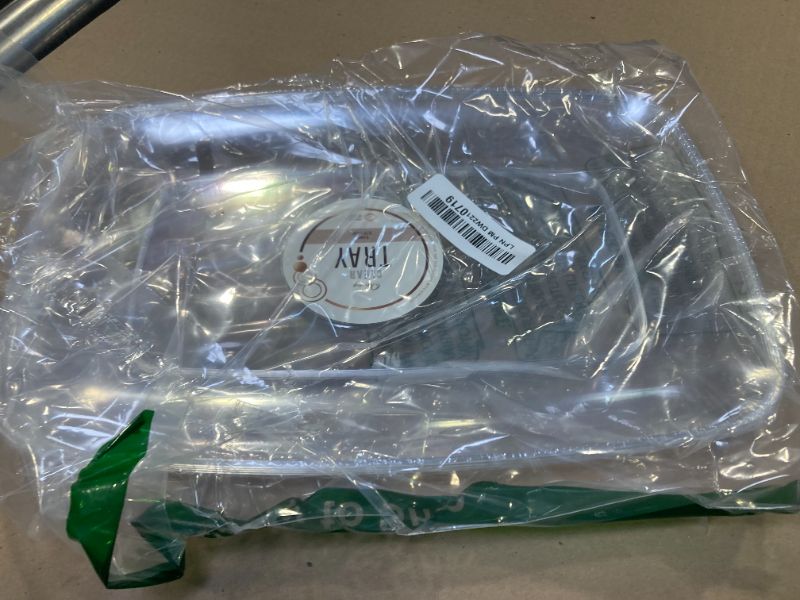 Photo 1 of 6 Pack Clear Plastic Serving Trays for Party, 12.75 x 8.25 in - Heavy Duty Plastic Trays for Food - Rectangular Platters