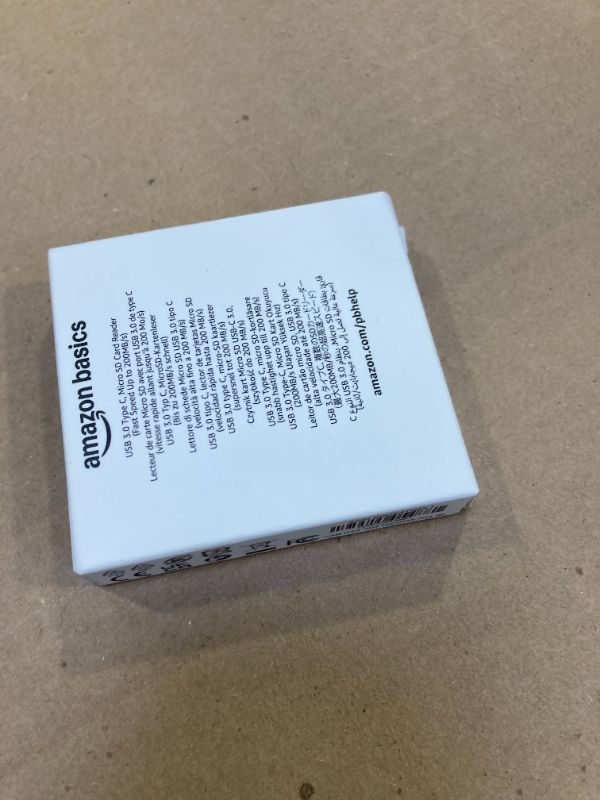 Photo 1 of Amazon Basics Micro SD Card Reader USB-C 3.0