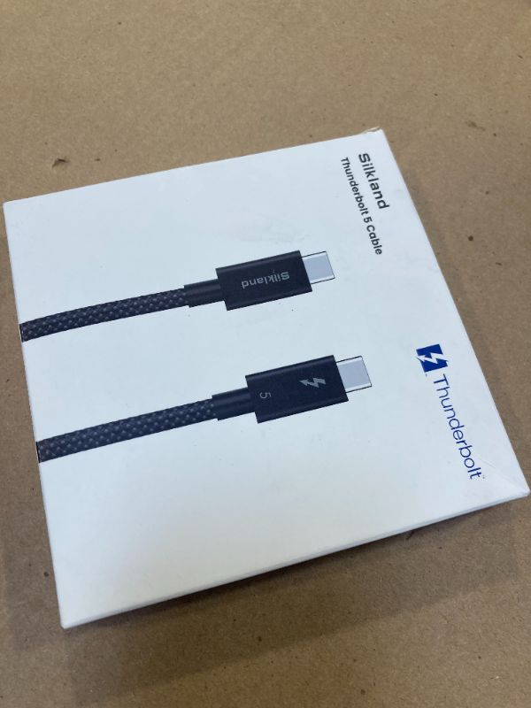 Photo 1 of Silkland Intel Certified Thunderbolt 5 Cable 80Gbps, up to 120Gbps Bandwidth for 16K/Dual 8K, 240W, Prime Braided Thunderbolt Cable Compatible for Thunderbolt 4/3, USB4, USB C,SSD,MacBook M4 Pro,3.3FT