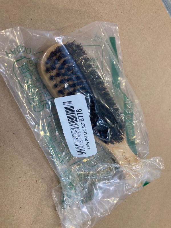 Photo 1 of Boar Bristle Slick Back Hair Brush for Create a Sleek Frizz Free Hairstyle, Smoothing Sleek Ponytail, Baby Hair, Buns Hairbrush with Wide 7 rows of bristles for Sectioning & Parting for Women, Men