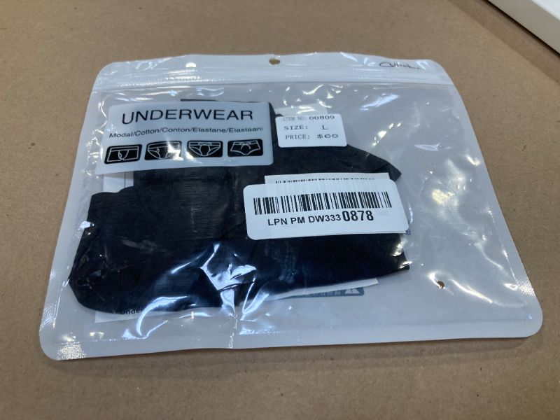 Photo 1 of GAOGAO Breathable Male Smooth Ice Silk G-Strings&Thongs Underwear Brief (L, black)